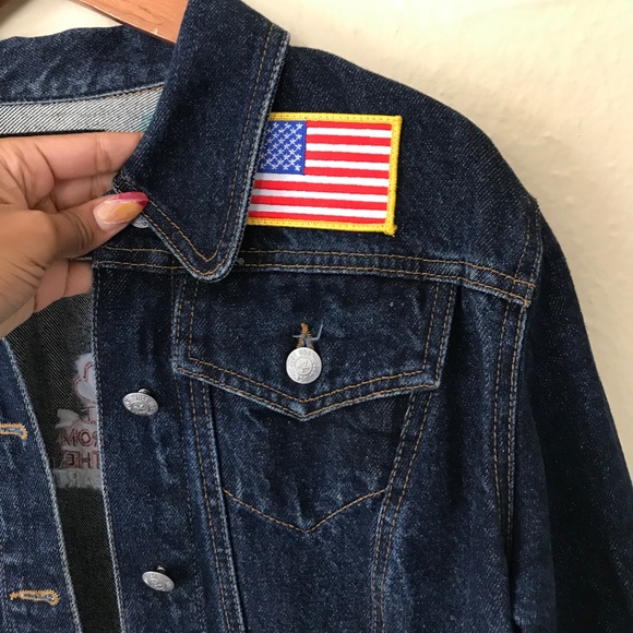 Rare Vintage Jean Jacket with Patches - Vietnam L - Picture 5 of 9